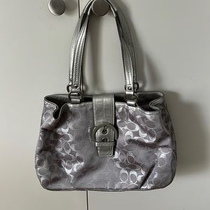 Silver Coach Purse